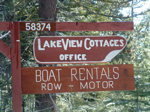 Lakeview Cottages sign