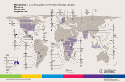 Mennonite World Conference member map 2009