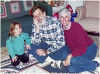 Ashlynn, Duane and Clare Ann at Christmas 2001